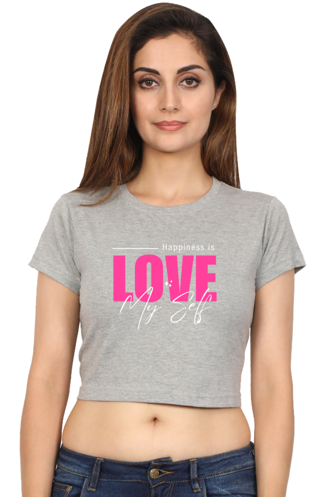 Love Myself Women Crop Top | Evrbay