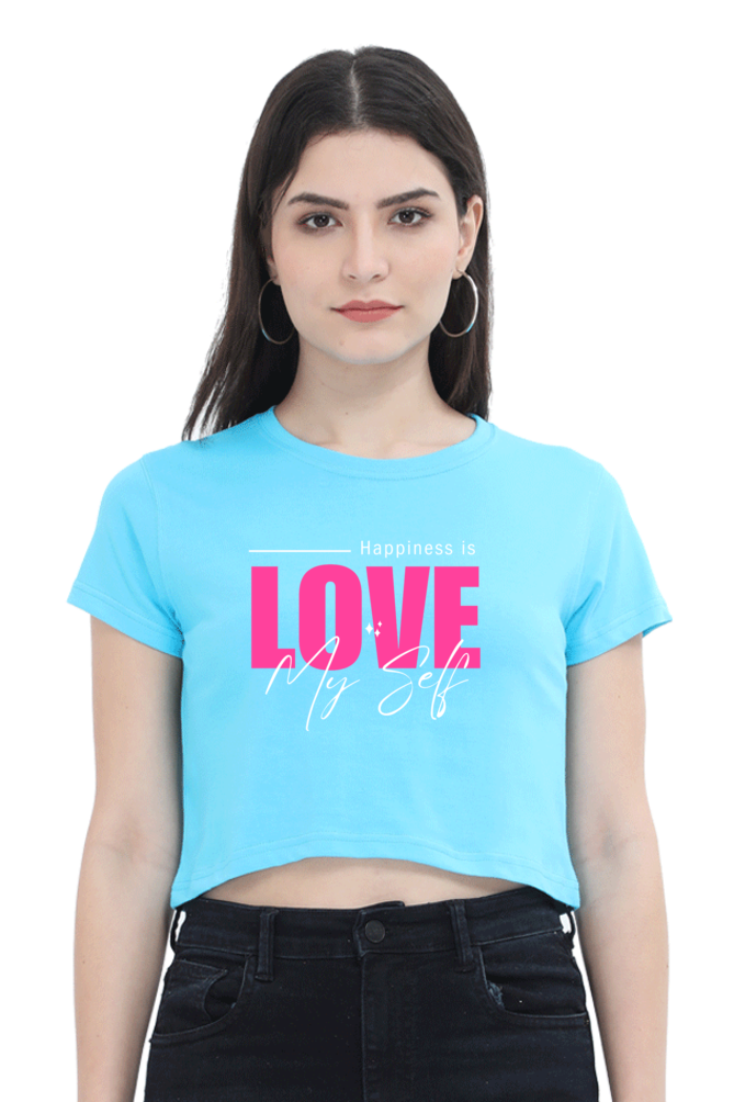 Love Myself Women Crop Top | Evrbay