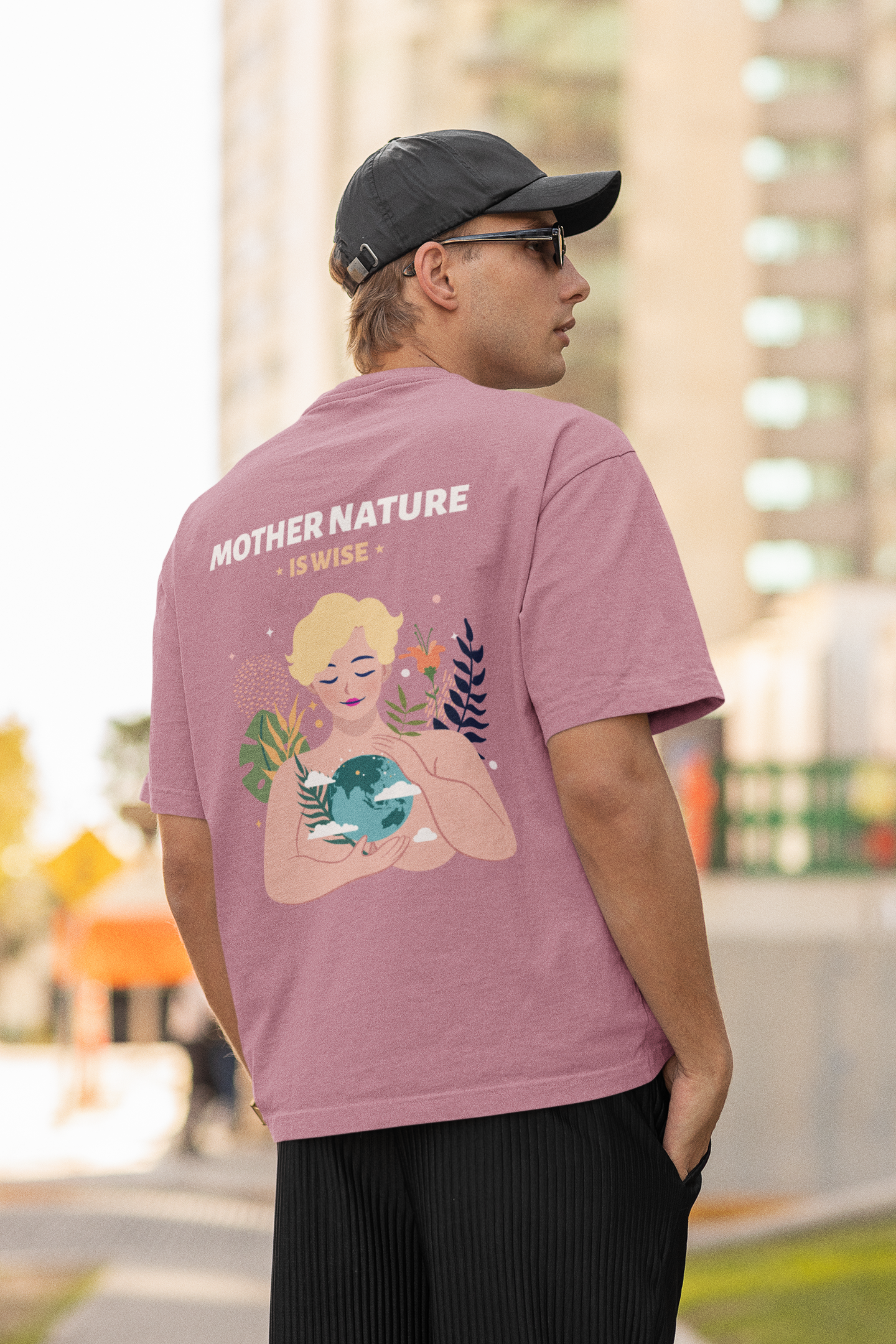 Mother Earth is Wise Dual Side Printed Oversized Tee | Evrbay |Unisex