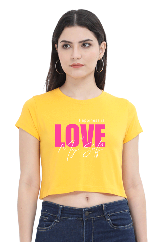 Love Myself Women Crop Top | Evrbay