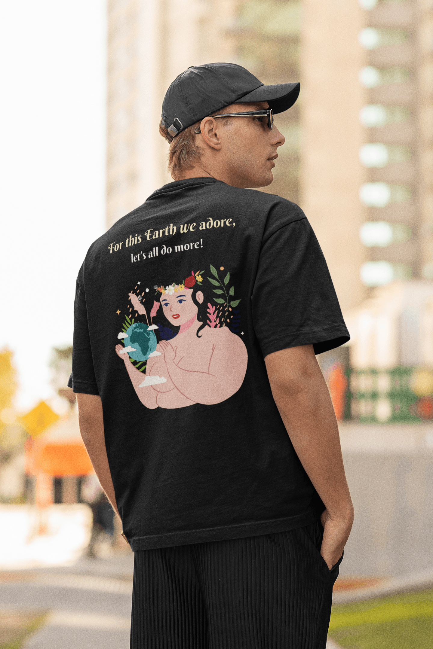 Earth Day Dual Print Oversized Tee Unisex